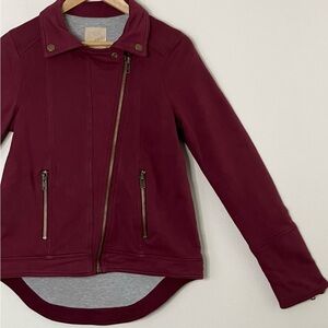 CHASOR | Burgundy Moto Jacket